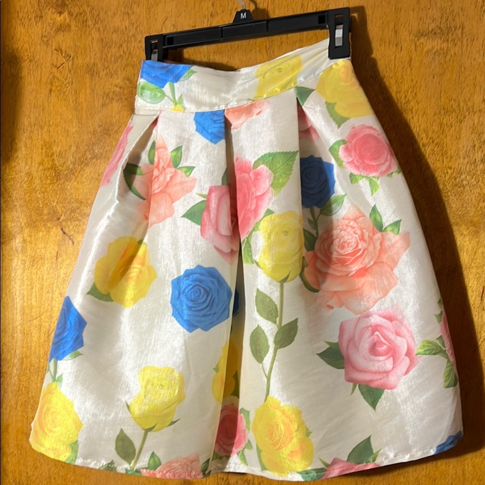 Floral A-Line Skirt - Multicolor